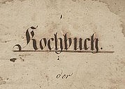 Kochbuchhandschrift